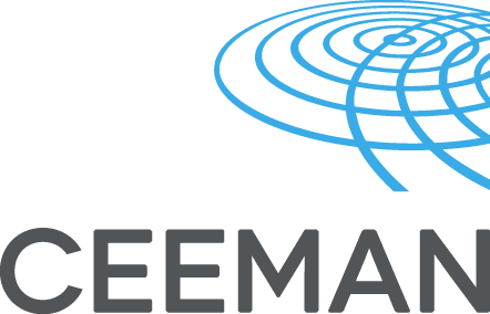 CEEMAN logo with blue concentric circles symbolizing connection or signals.